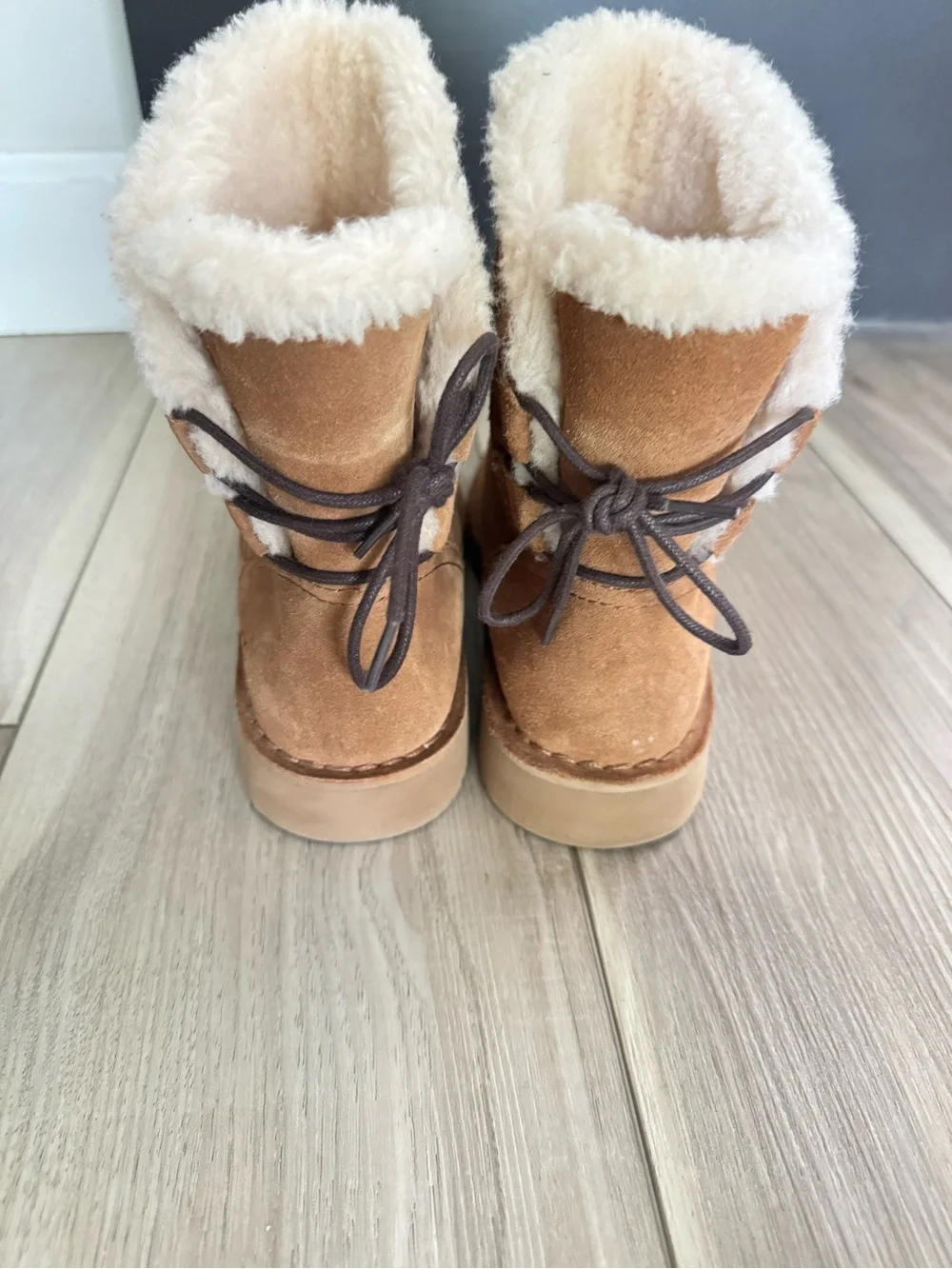UGG Women's Chestnut Suede Shearling Boot with Cream Lining